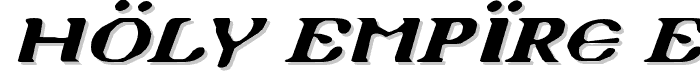 Holy Empire Expanded Italic font
